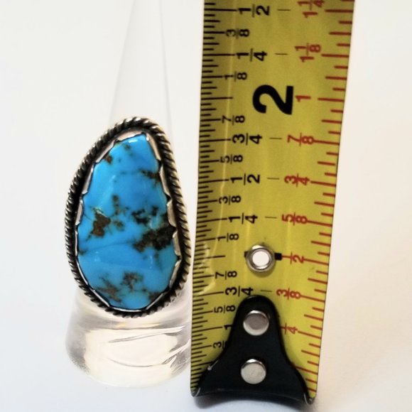 Vintage turquoise Native American ring sz 6.5 - Picture 5 of 5